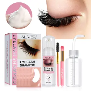 Aliver Eyelash Cleanser Spray Set, Eyelash Foam Cleanser, Lash Shampoo, Deep Cleaning High-Efficiency Makeup Removal, Eyelash Brush Cleaner, Eye Makeup Remover Kit