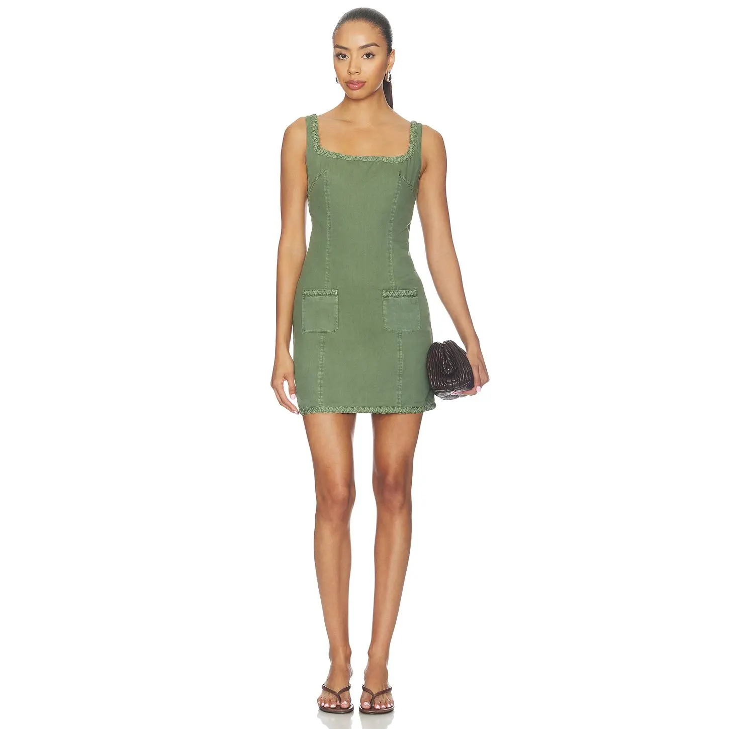 Amanda Uprichard Aiden Dress in Olive