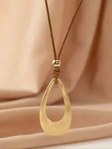 Vintage Teardrop Shaped Pendant Necklace for Women for Gift, Clavicle Matching Necklace, Stainless Steel Jewelry for Daily Decor, Minimalist Chain Necklace, Elegant Necklace, Dainty Fashion Jewelry, Minimalist Necklaces