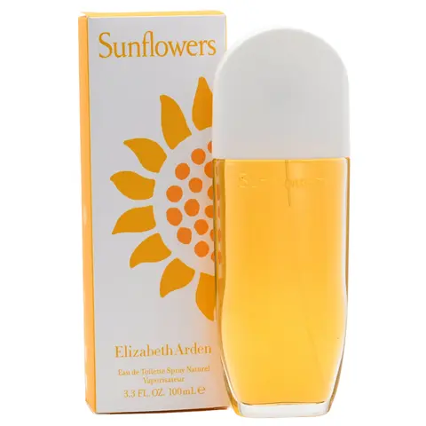 Elizabeth Arden Sunflowers Women's Eau de Toilette Spray - 3.4 fl oz Citrusy Floral Amber Perfume with Jasmine, Melon & Amber Musk Warmth, Uplifting Everyday Wear, Floral Perfumes for Women, Womens Gifts