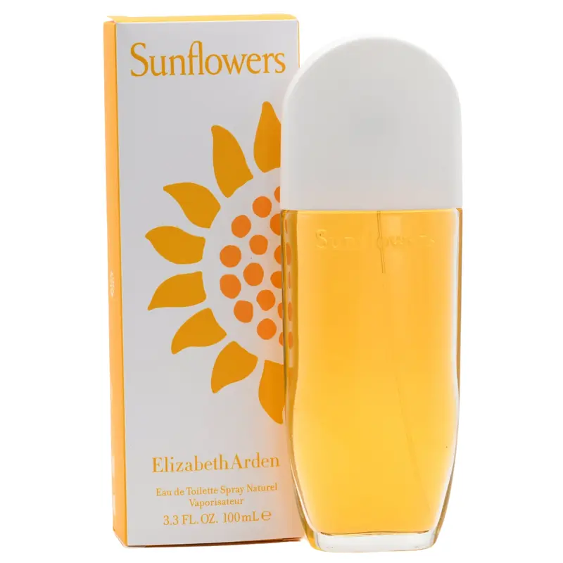Elizabeth Arden Women's Sunflowers Eau de Toilette Spray - 3.4 fl oz Fresh Citrusy Floral Amber Women's Perfume with Jasmine, Melon, Musk & Moss Base, Effortlessly Joyful Everyday Wear Gift Option