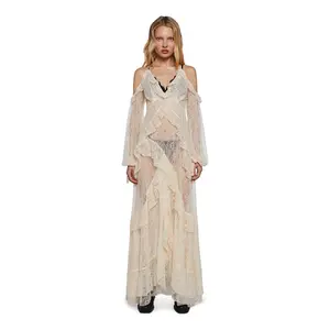 Desert Mirage Lace Maxi Dress