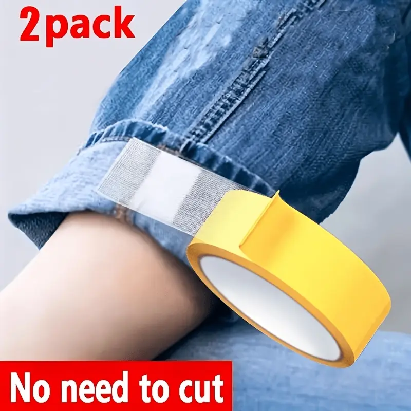 2 Rolls of Strong Adhesive, Durable Double Sided, Fabric-Specific Double-Sided Tape, Self-Adhesive Clothing Fixing Patches, Cuff Narrowing and Adjustment Patches, High Adhesion and Non-Damaging to Clothes