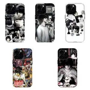 Death N0te L Aesthetic Shockproof Cover For iPhone 17 Pro Max 16 15 14 13 12 11 for Samsung S21 S22 S23 S24 S25 Phone Case|Tough Phone Case|Gift for Him/Her