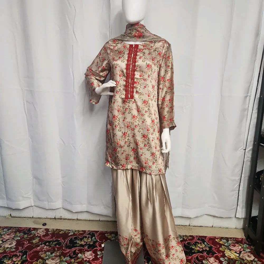 3 piece Silk farshi suit