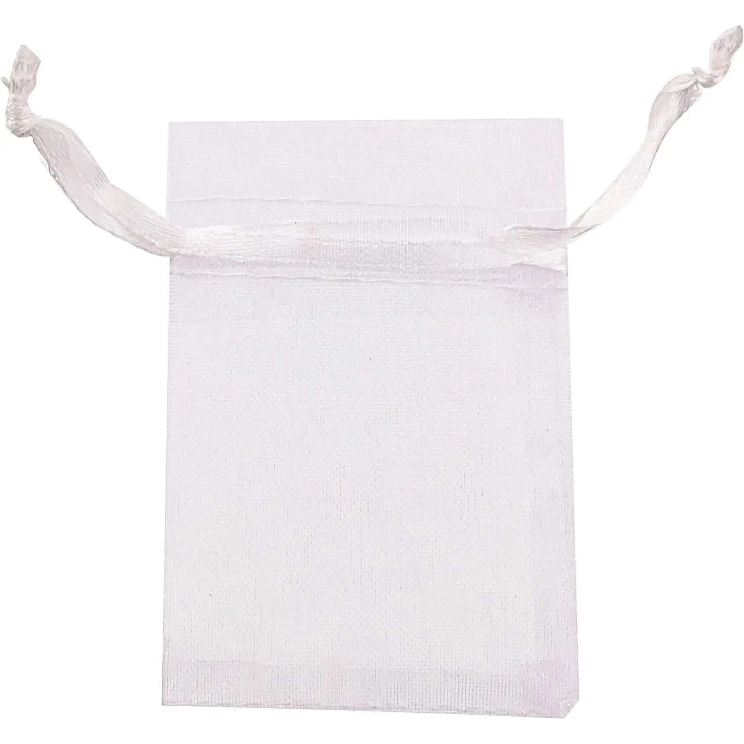 50pcs 8x12 Inches Large Drawstring Organza Bags Decoration Festival Wedding Party Favor Makeup Pouches (White)