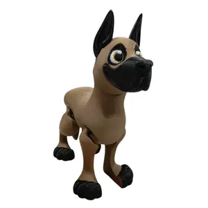 Great Dane Dog 3D Printed Articulating Figurine for Home Decor