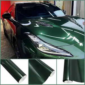 Premium Metallic Midnight Green PET DIY Vinyl Wrap Film Car Whole Body Decal Protective Cover Sticker Auto Tuning Accessories
