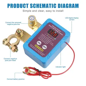 12V/24V 240A Remote Battery Disconnect Switch | Wireless Kill Switch with LED Voltmeter Display | Heavy Duty Master Power Cut-Off for Car Truck RV Boat