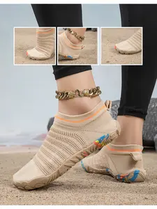 Women's Hiking Shoes, Comfortable Breathable Fabric, Slip-On Flat Sandals, Fitness Couples' Socks Shoes, Low-Top Beach Water Shoes, Water Footwear, All Seasons