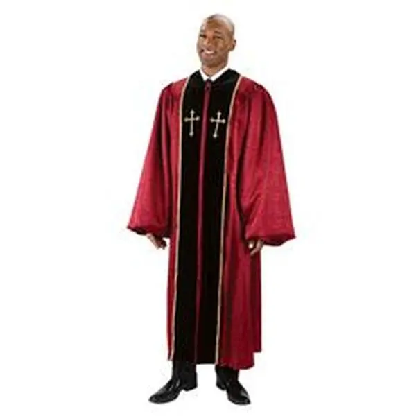 Women's CBCS TS787BRG55 Cambridge Jacquard Pulpit Robe - Full Zipper, 55 in.