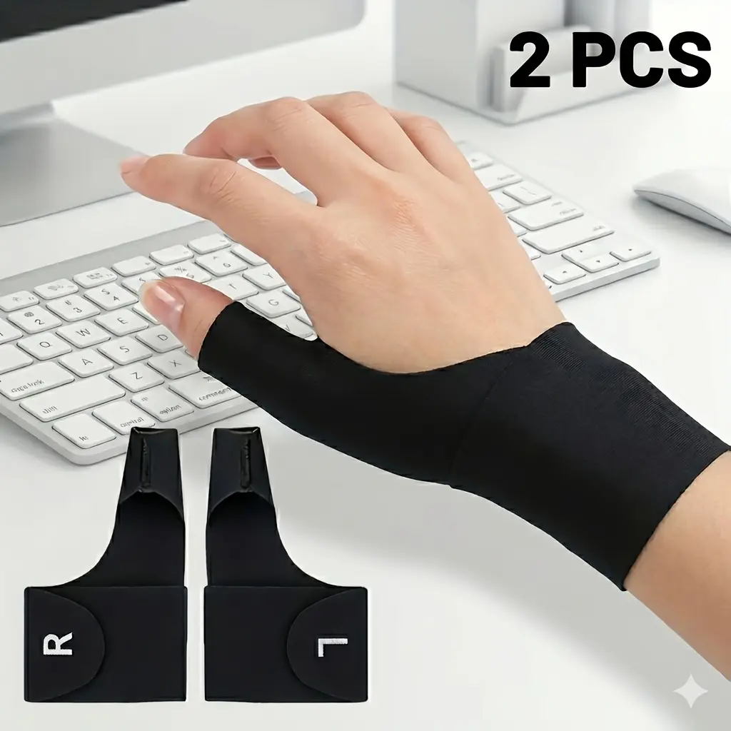 2-pack adjustable breathable wrist support with thumb stabilizer - ergonomically designed for support, suitable for computer typing, repetitive work, and featuring anti-slip design