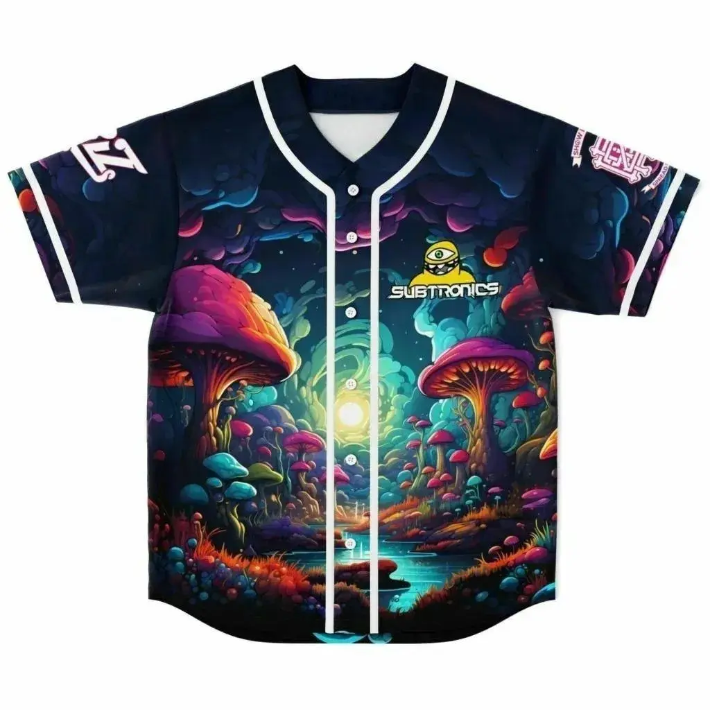 EDM Inspired Baseball Jersey, Retro Festival Shirt for Raves, Concerts and Dance Music Lovers