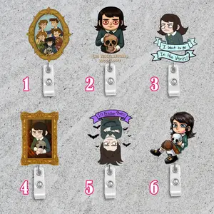 Abaddon Haunted Hotel inspired badge reels