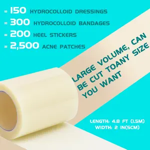 5cm×1.5m Hydrocolloid Roll Cut to Fit! Perfect for Pimples & Minor Wounds#SkincareEssential