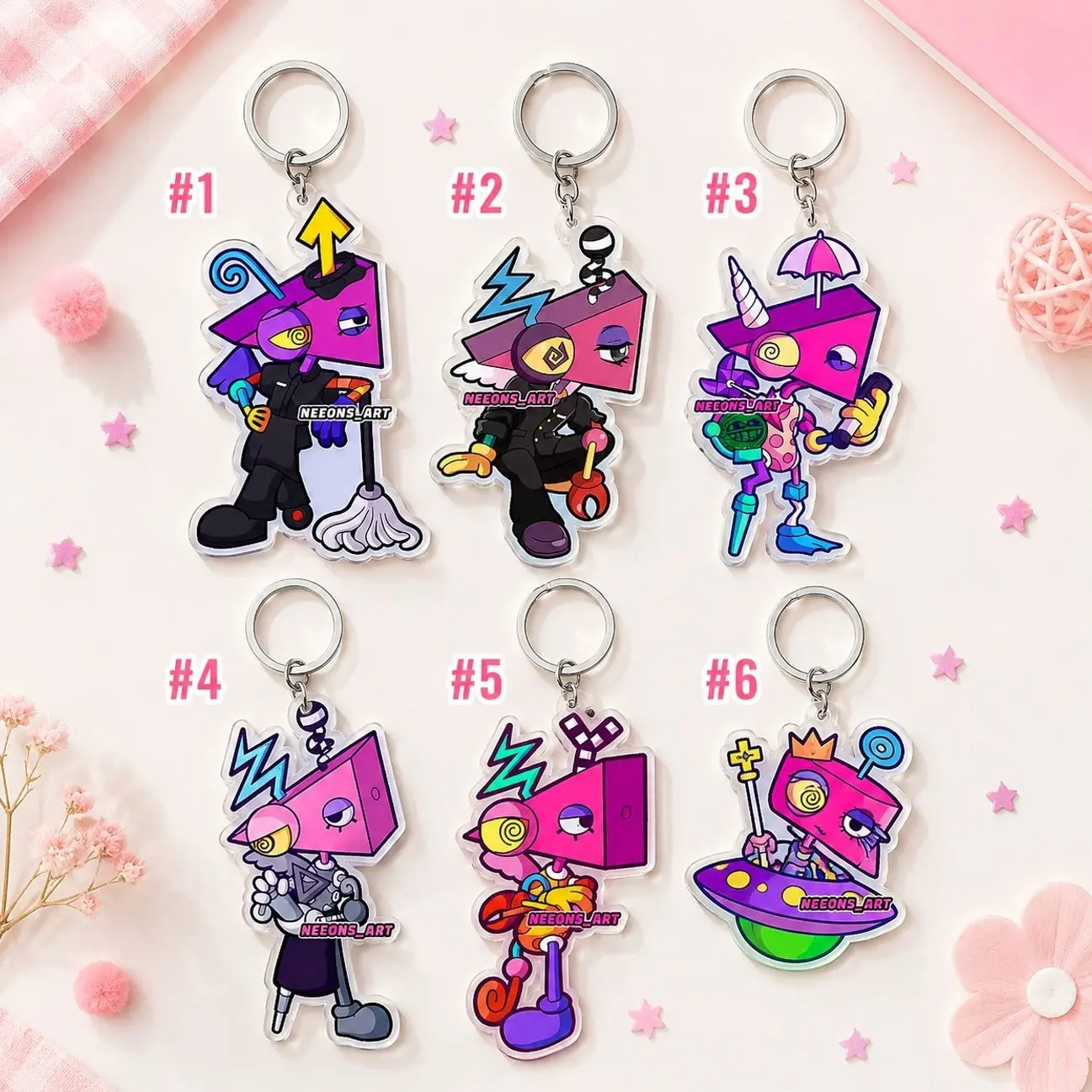 TADC Plush Keychain, Soft Kawaii Character Key Ring, Cute Plush Bag Charm, Backpack Accessory Gift