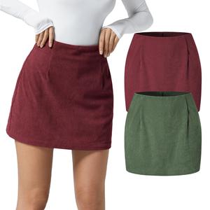 Halara 2-Piece High Waisted Invisible Zipper 2-in-1 Mini A-line Corduroy Casual Skirts Set   #TikTokShopHolidayHaul