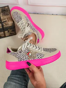 Women's Fashion Leopard Print Casual Sneakers, Trendy Walking Sneaker, Comfortable Breathable Low Top Shoes, Perfect for Party, Christmas Gift, Daily Wear, Casual Lifestyle Sneaker