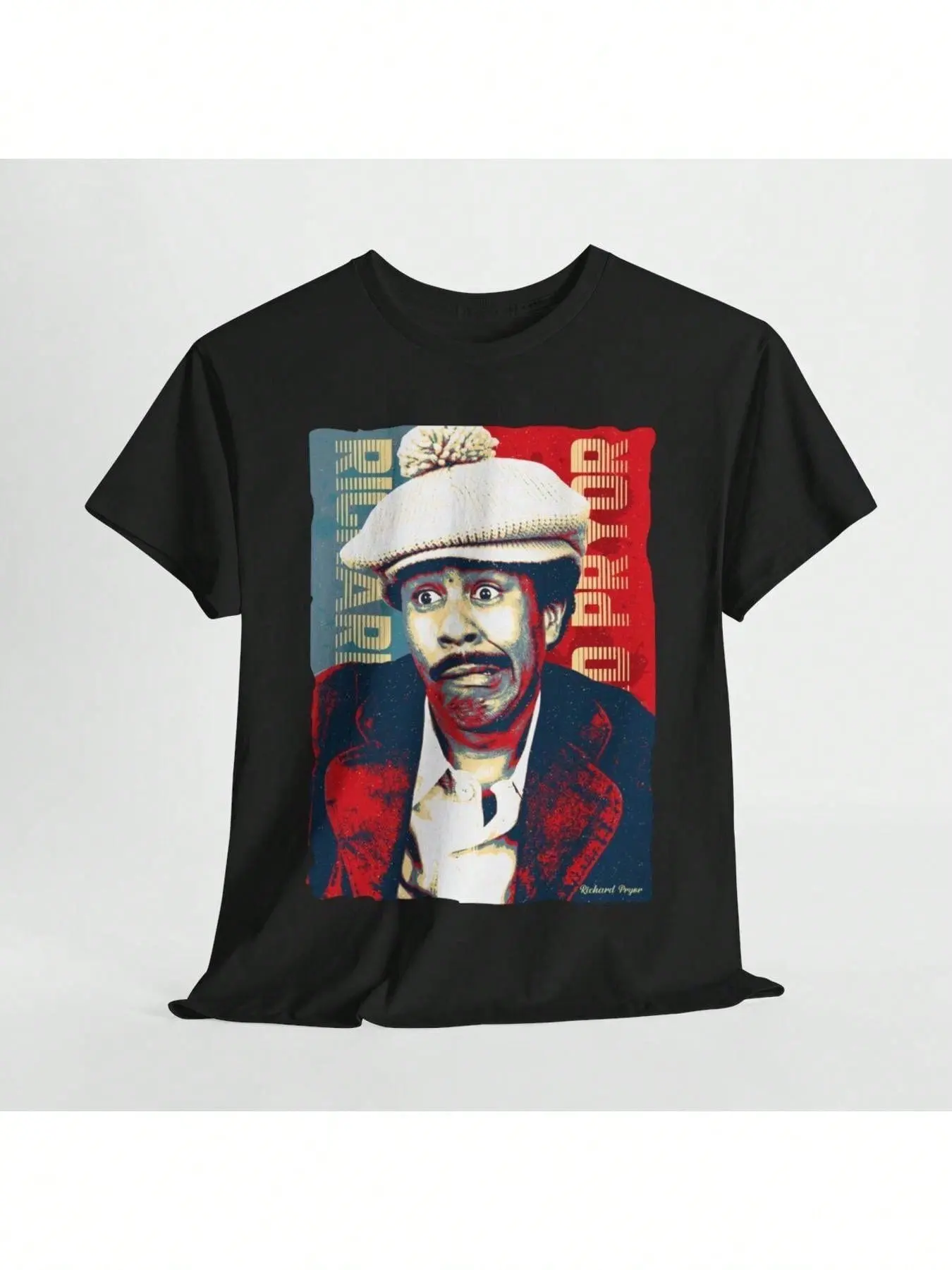 [180g Cotton T-Shirt]  Richard Pryor Retro Comedy Graphic T-Shirt |     Relaxed Fit Short Sleeve Tee With Vibrant Print Casual Streetwear For Men & Women All-Season Comfort Hand Wash Only 180g #   High Street Fashion T-Shirts Graphic Tees Graphic Tees Men