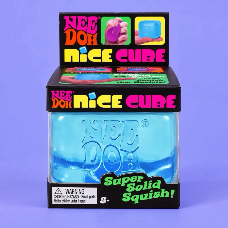 Cube Squishy Stress Relief Toy, Pick Your Color, Anxiety Relief Product, Fidget Stone, Decompression Squeeze, Sensory Calming Tool for Toys & Hobbies - Collectible