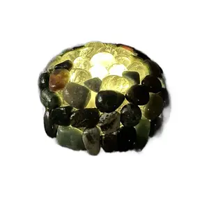 Green Crystal Stone Dome LED Candle