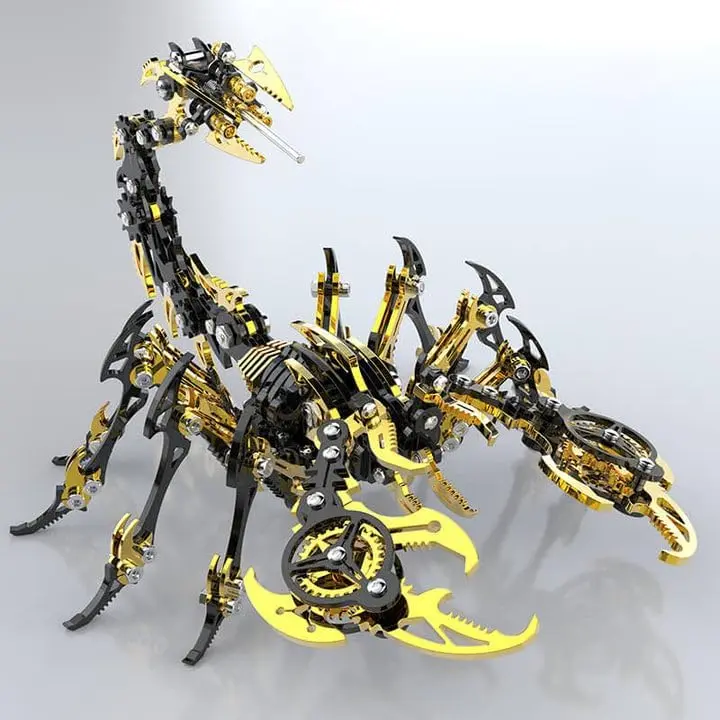 Scorpion 3D Metal Puzzles Kits for Adults Teens – 454 Pcs – Mechanical Assembly Models – 4 Hours to Build – Ideal for Gifts and Decorations
