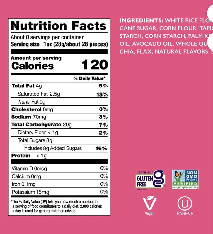 Drizzilicious Frosted Strawberry Mini Rice Cakes 8 oz Family Size Drizzled Deliciousness with Chia Quinoa & Flax