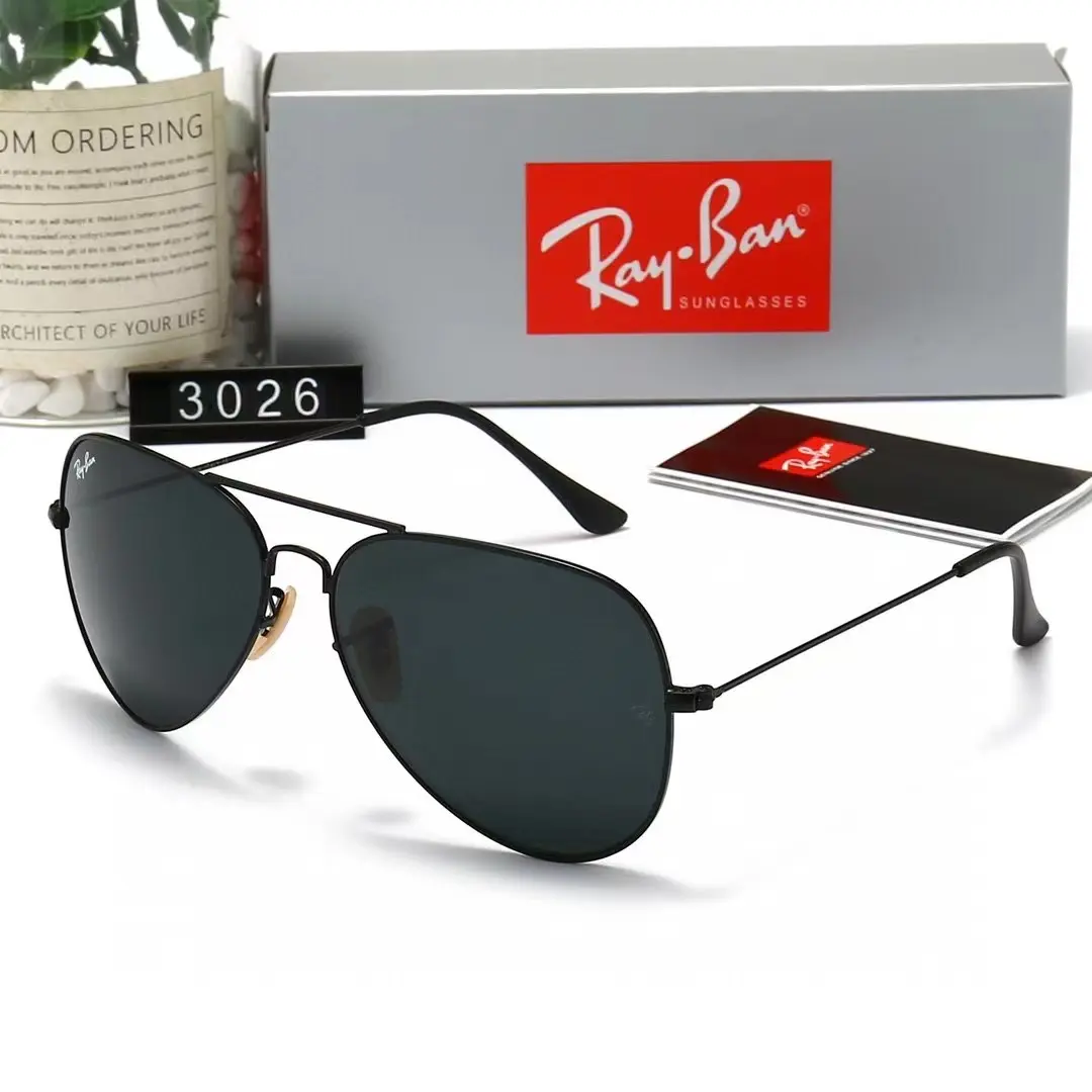 Ray-Ban RB3026 AVIATOR LARGE METAL II Pilot Shaped Sunglasses for Men & Women with Official RAYBAN Eyewear Kit