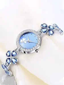 Women Watch New Watch For Women Fashion Light luxury Square Diamond Quartz Watches Clock Lady's Gold Stainless Steel Bracelet