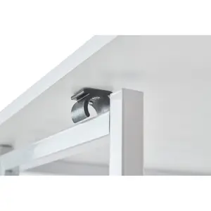 Folding Desk Small Foldable Desk for Small Space, 31.5 Inches Writing Computer Desk in Study, Home Office Foldable Office Desk for Bedroom 80*58,white