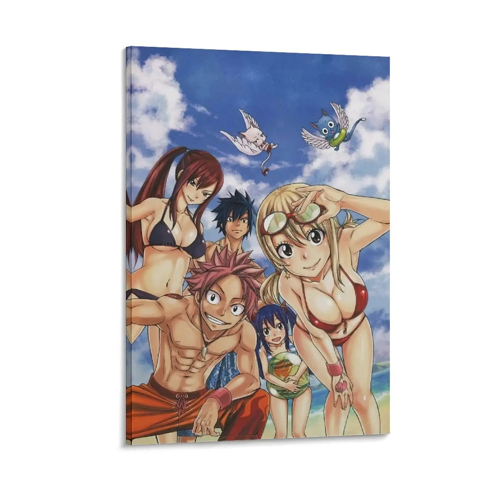 Fairy Tail Anime Poster, Stylish Room Decor, Canvas Wall Art for Bedroom And Family Spaces. Poster Canvas Wall Art For Bedroom Decor Bar Office Room Decor Gift