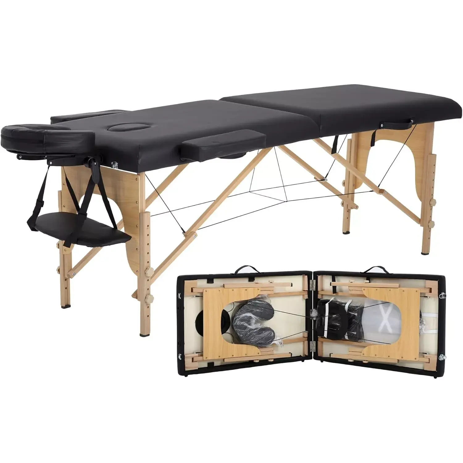 Wooden Portable Massage Table 2 Section