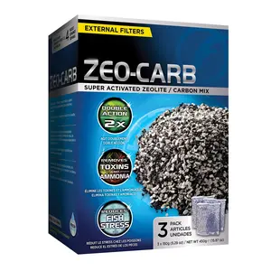 Zeo-carb  Filter Media For Freshwater Aquariums 150-gram Nylon Bags A1490 White All Breed Sizes Pack Of 1 (3 Count)