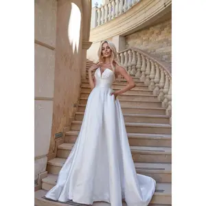 Tina Holly TA611W Wedding Ball Strapless Flowy Minimal Mikado Dress