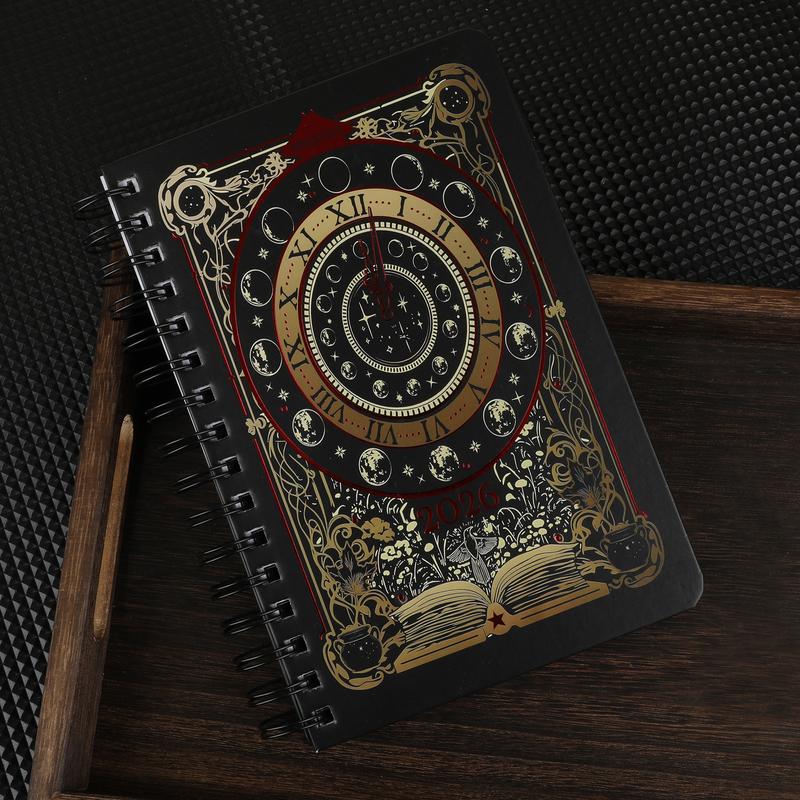 Roman Compass Style Diary Book, Detailed Daily Progress Tracking Notebook, Effective Time Management Planning Tool, Travel Diary Notebook