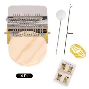 Mini Loom Machine Kit, 1 Set Hand Tapestry Wood Loom Weaving Kit for Mending Clothes and Jeans, Darning Machine, Small Loom