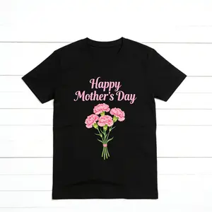 Celebrate Mothers Day with Floral Carnation Graphic TShirt for Women Casual Short Sleeve Crew Neck Gift for Mom