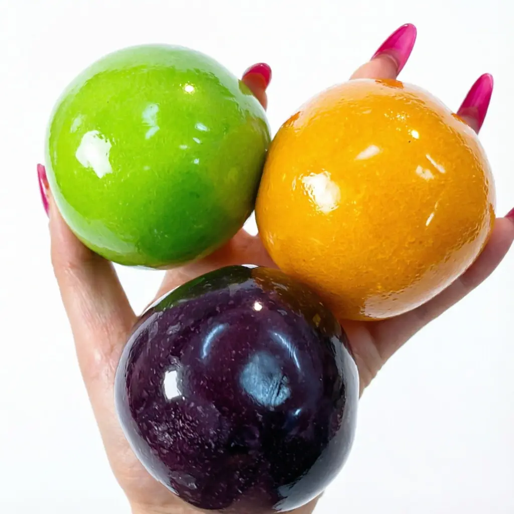 Chiboki Lce cream balls, with non-gummy and non-rebound properties, is suitable for muscle toning medium resistance sensory toy, non gel squishy, desk stress relief toy, anxiety fidget for adults, oddly satisfying asmr toy, slush ice squish