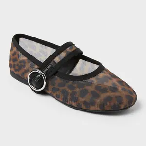 Art Class Kids' Quilla Mesh Ballet Flats - Breathable Buckle Strap Shoes