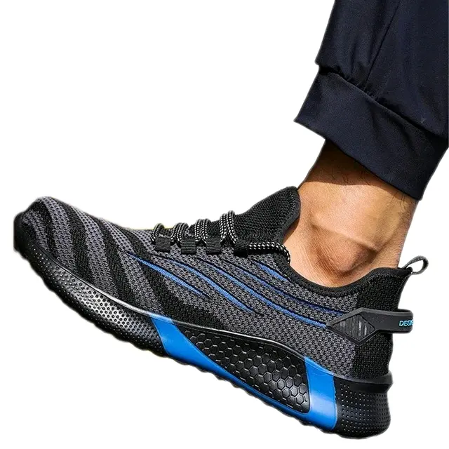 Men's Anti-Puncture Lightweight Work Shoes - Indestructible Sneakers for Walking - Sweat Trainer Closed Runner Sports Shoes Training Running Athletic Footwear Casual Boy Walking Shoes Comfort Nail Bridal