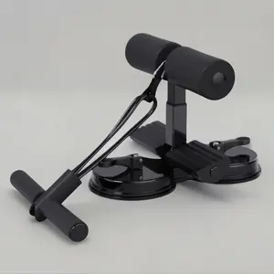 Adjustable Sit Up Floor Holder with 2 Strong Suction Cups & 1 Resistance Band, Sit Up Exercise Aid for Ab Workouts, Home Workout Equipment, Home Office Gym, Boyfriend Gift, Core Exercise Equipment