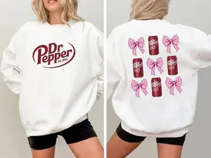 Dr Pepper Pink Bow Coquette Shirt, Dr Pepper Shirt, Dr Pepper Lovers Shirts, Cute Girls Trip Matching Shirts, Drinking Shirt