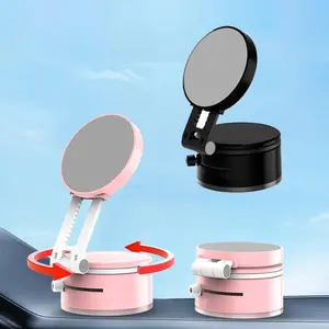 Vacuum Suction Cup Magnetic Phone Holder, 1pc Adjustable Foldable Car Mount, Magnetic Holder for Smartphone/Tablet