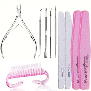 10Pcs Professional Manicure Set, Cuticle Nippers & Nail Care Tools,Sharp Stainless Steel Cuticle Nippers