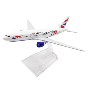 1/400 Scale 15cm Aircraft Airbus British 777 B777 Plum Alloy Plane Model,Plane Souvenir Static Display