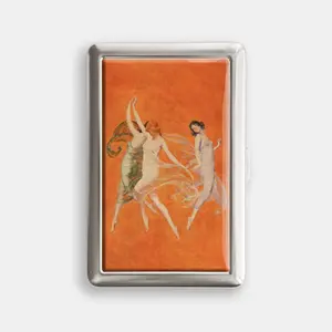 Dance of Three Muses 100s or King Size Case Storage Box Card Holder Metal Wallet
