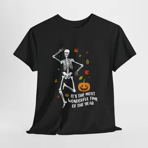 Most Wonderful Time of The Year Skeleton Halloween Unisex T-Shirt
