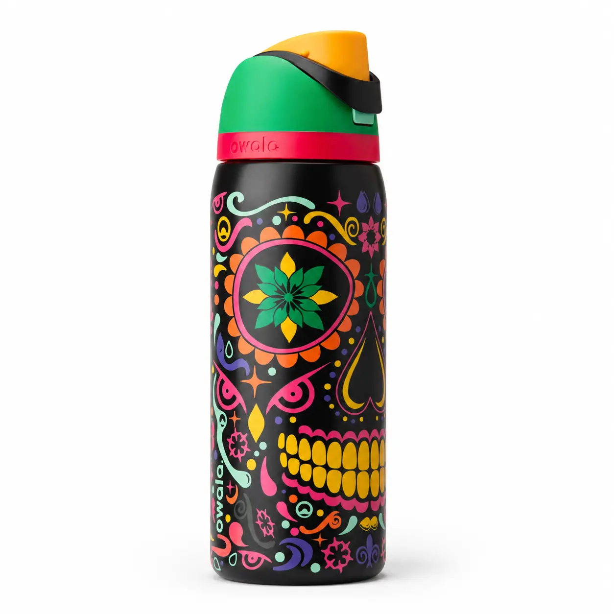 Owala FreeSip 32oz Vintage Art Print Vacuum-Insulated Stainless Steel Water Bottle - Leak-Proof Straw Cap, Portable Reusable Travel Mug for Daily Cold Drinks (Home Supplies Storage Bottle)