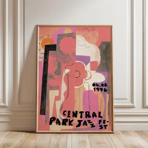 New York Jazz Festival Music Abstract Wall Art Eclectic Poster Contemporary Art Minimalist Poster Retro Print Vintage Poster