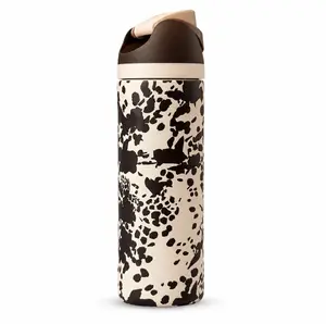 Owala FreeSip Stainless Steel Water Bottle - Cow Print, 2026 Summer Washable Reusable Hydrate Gift, Kitchenware Drinkware Tumbler